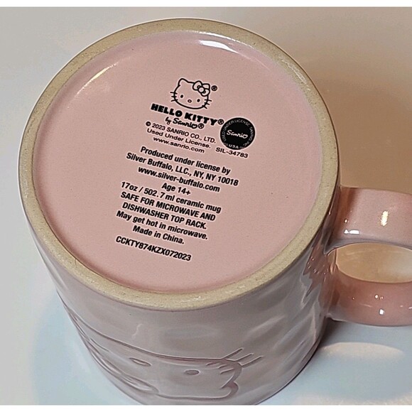 Hello Kitty Pink Ceramic Mug 17oz – Sanrio Japan Kawaii Coffee Cup Cute Gift - Picture 5 of 6